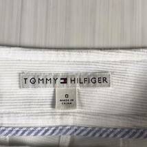 TOMMY HILFIGER トミー ヒルフィガー ハーフパンツ 0 ホワイト 刺繍ロゴ フラッグ_画像9