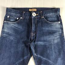 TOMMY JEANS トミージーンズ デニムパンツ S/P インディゴブルー ダメージジーンズ フラッグプリント デカボタン 刻印タグ ビッグロゴ_画像4