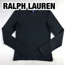 RALPH LAUREN ラルフローレン 長袖Tシャツ M ブラック 刺繍ポニー ロンT_画像1