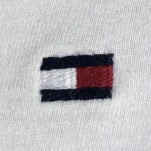 TOMMY HILFIGER トミー ヒルフィガー 長袖Tシャツ ホワイト L 刺繍ロゴ フラッグ ロンTの画像6