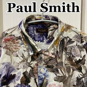 ポールスミスコレクション　PaulSmith collection CARLTON BOTANICAL PRINT SHIRT 長袖シャツ　花柄シャツ　フラワー　Mサイズ