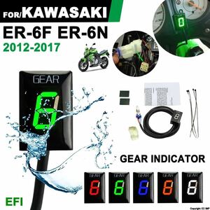 カワサキER6N ER6F ER-6N ER-6F 2012 2013 2014 2015 2016 2017 efiバイクアクセサリー6ギアインジケータ速度表示メーター