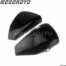 バイクバッテリー保護カバー 1ペア ハーレースポーツスター用04-13 xl883 xl1200イスターサイドオイルタンク保護カバー バッテリーカバー_画像3