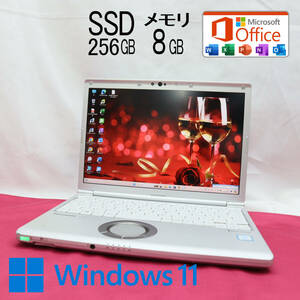 ★中古PC 高性能8世代4コアi5！M.2 SSD256GB メモリ8GB★CF-SV7 Core i5-8350U Webカメラ Win11 MS Office2019 Home&Business★P68296