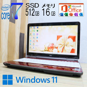 ★美品 YAMAHA♪最上級4コアi7！新品SSD512GB メモリ16GB★LL750F Core i7-2670QM Win11 MS Office2019 Home&Business ノートPC★P67824