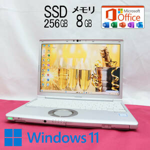 ★中古PC 高性能8世代4コアi5！M.2 SSD256GB メモリ8GB★CF-SV7 Core i5-8350U Webカメラ Win11 MS Office2019 Home&Business★P68274