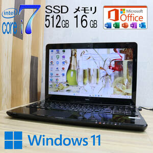 ★美品 最上級4世代4コアi7！新品SSD512GB メモリ16GB★LS350/R Core i7-4702MQ Webカメラ Win11 MS Office2019 Home&Business★P68167