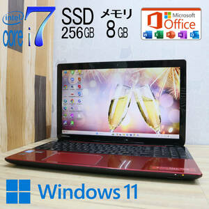 ★中古PC 最上級4世代4コアi7！新品SSD256GB メモリ8GB★T554 Core i7-4700MQ Webカメラ Win11 MS Office 中古品 ノートPC★P69422