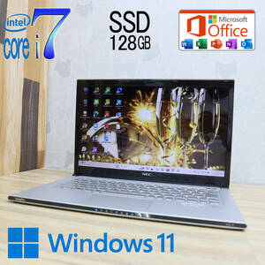 ★中古PC 最上級3世代i7！SSD128GB★VK19S Core i7-3517U Win11 MS Office 中古品 ノートPC★P70013