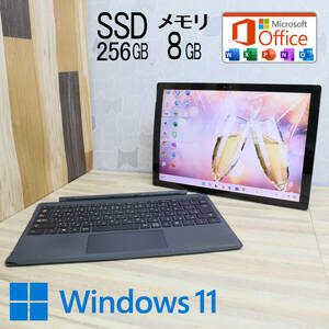 ★中古PC 高性能6世代i5！M.2 NVMeSSD256GB メモリ8GB★SURFACEPRO4 Core i5-6300U Webカメラ Win11 MS Office2019 Home&Business★P66520