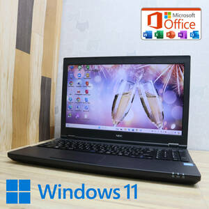 ★美品 500GB★VK16EX-T Celeron 3855U Win11 MS Office 中古品 ノートPC★P69446