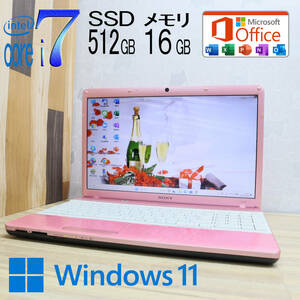 ★美品 最上級4コアi7！新品SSD512GB メモリ16GB★VPCEH18FJ Core i7-2670QM Webカメラ Win11 MS Office2019 Home&Business★P69534