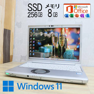 ★中古PC 高性能8世代4コアi5！M.2 SSD256GB メモリ8GB★CF-SV7 Core i5-8350U Webカメラ Win11 MS Office2019 Home&Business★P67664