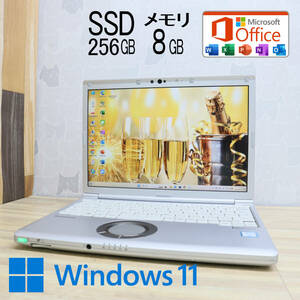 ★中古PC 高性能8世代4コアi5！M.2 SSD256GB メモリ8GB★CF-SV7 Core i5-8350U Webカメラ Win11 MS Office2019 Home&Business★P67682