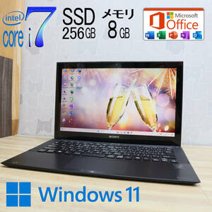 ★中古PC 最上級4世代i7！M.2 SSD256GB メモリ8GB★SVP1121A2J Core i7-4500U Webカメラ Win11 MS Office2019 Home&Business★P68403