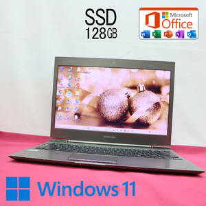 ★中古PC 高性能3世代i3！SSD128GB★R632/H Core i3-3227U Win11 MS Office 中古品 ノートPC★P70177