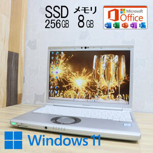 ★美品 高性能8世代4コアi5！M.2 SSD256GB メモリ8GB★CF-SV7 Core i5-8350U Webカメラ Win11 MS Office2019 Home&Business★P69277