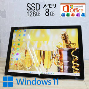 ★美品 高性能8世代4コアi5！M.2 NVMeSSD128GB メモリ8GB★SURFACEPRO6 Core i5-8350U Webカメラ Win11 MS Office2019 H&B★P69629