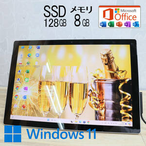 ★美品 高性能8世代4コアi5！M.2 NVMeSSD128GB メモリ8GB★SURFACEPRO6 Core i5-8350U Webカメラ Win11 MS Office2019 H&B★P69657