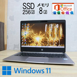 ★美品 新品SSD256GB メモリ8GB★ELITEBOOK FOLIO G1 Webカメラ Core m3 6Y30 Win11 MS Office2019 Home&Business ノートPC★P69951の画像1