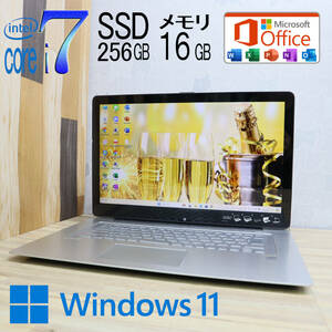 ★美品 最上級4世代i7！新品SSD256GB メモリ16GB★SVF15N28EJS Core i7-4500U Webカメラ Win11 MS Office2019 Home&Business★P69199