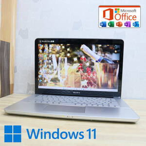 ★中古PC 高性能3世代i3！1TB★SVF14A19CJS Core i3-3227U Blu-ray Webカメラ Win11 MS Office 中古品 ノートPC★P70810