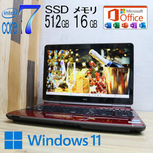 ★中古PC YAMAHA♪最上級4コアi7！新品SSD512GB メモリ16GB★LL750F Core i7-2670QM Win11 MS Office2019 Home&Business ノートPC★P70717