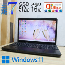 ★中古PC 最上級4コアi7！新品SSD512GB メモリ16GB★VPCEH18FJ Core i7-2670QM Webカメラ Win11 MS Office2019 Home&Business★P70851_画像1