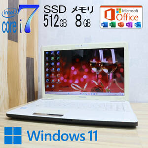 ★中古PC 最上級4コアi7！新品SSD512GB メモリ8GB★T551/T Core i7-2670QM Webカメラ Win11 MS Office2019 Home&Business★P70973