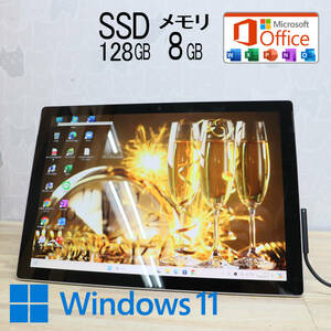 ★中古PC 高性能8世代4コアi5！M.2 NVMeSSD128GB メモリ8GB★SURFACEPRO6 Core i5-8350U Webカメラ Win11 MS Office2019 H&B★P70199