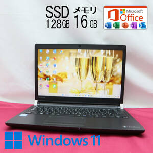 ★超美品 高性能6世代i5！SSD128GB メモリ16GB★R73/F Core i5-6200U Webカメラ Win11 MS Office2019 Home&Business ノートPC★P68901