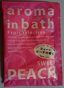 【新品・未開封】PEACH aroma in bath　アロマインバス　フルーツセレクション　スィートピーチの香り　2024040038