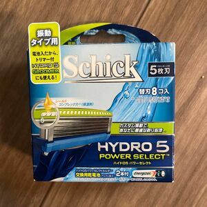 シック ハイドロ5 パワーセレクト 替刃 8コ入 交換用乾電池 (アルカリ単４) ２本付き