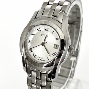[ работа ] отполирован Gucci GUCCI 5500L женские наручные часы прекрасный товар батарейка новый товар s1581