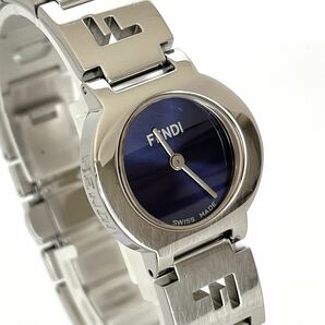 【稼働】磨き済み フェンディ FENDI 3050L レディース 腕時計 美品 電池新品 ブルー文字盤 s1651