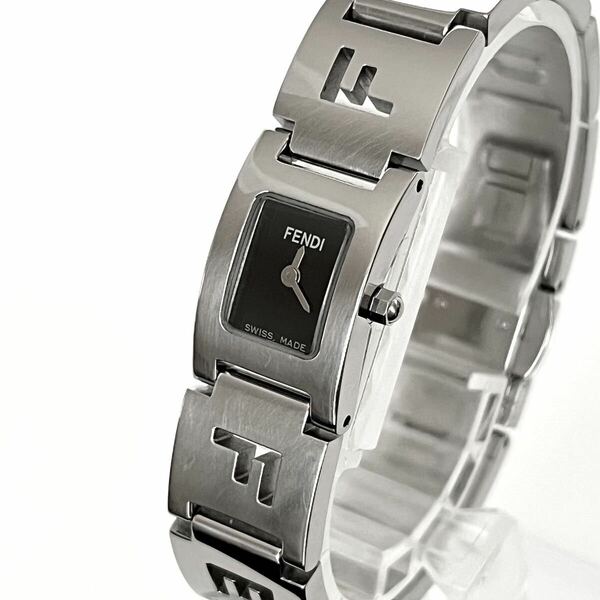 【稼働】磨き済み フェンディ FENDI 3150L レディース 腕時計 美品 電池新品 黒文字盤 s1649