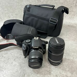 Canon キャノン EOS Kiss x2 デジタル一眼レフカメラ EF-S 18-55mm 1:3.5-5.6 IS 55-250mm 1:4-5.6 現状品 の画像1
