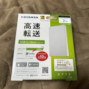 I-ODATA ポータブルハードディスク　HDPH-UT2DWR 2TB 