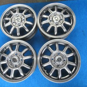 ESTROSA 13インチ アルミホイール 13X4J +43 PCD100 4H 4穴 中古の画像1