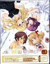 Blu-ray　NEW GAME! ニューゲーム LV.1 第１巻（新品未開封/初回限定版/全巻収納BOX付）_画像3