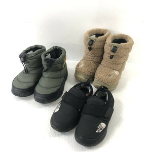 TEI 【現状渡し品】 THE NORTH FACE キッズ スノーシューズ 3点まとめ ノース ノースフェイス 子供 冬ぐつ 〈173-240405-MK-4-TEI〉