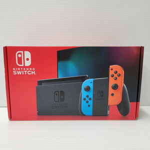 IZU 【中古品】 Nintendo Switch ニンテンドースイッチ 本体 2019年モデル ネオンブルー ネオンレッド 〈034-240410-AS-05-IZU〉