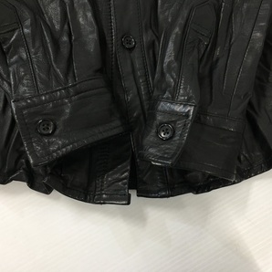 TEI 【中古品】 SHELLAC LEATHER 長袖シャツ ブラック サイズ50 シェラック レザー 〈147-240412-YO-4-TEI〉の画像3