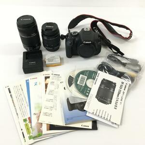 TEI 【中古品】 Canon EOS Kiss X5 ダブルズームキット EF-S18-55mm/55-250mm デジタル一眼レフカメラ 〈094-240416-MA-3-TEI〉