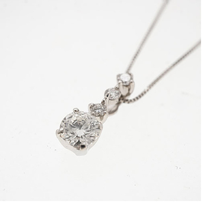 【ju128】ダイヤモンド ネックレス/0.361ct/Pt850 プラチナ/三連ダイヤ/未使用