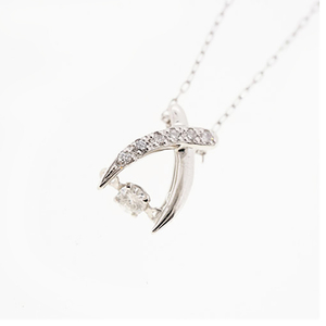 【jv520】ダイヤモンド ネックレス/0.05ct/0.02ct/Pt850 プラチナ/未使用