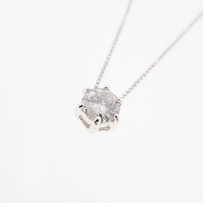 【jv494】ダイヤモンド ネックレス/0.2ct/K10ＷG ホワイトゴールド/一粒ダイヤ/未使用