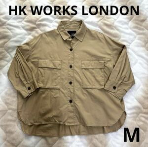HK WORKS LONDON　ミリタリーシャツ　Mサイズ　春・夏コーデ　レディースファッション　送料無料