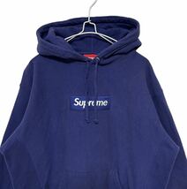 【極美品】Supreme Box Logo Hooded Sweatshirt 21AW Washed Navy M シュプリーム ボックスロゴ パーカー_画像4