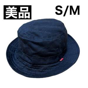 【極美品】シュプリーム バケットハット ロゴ ネイビー S/M Supreme Hat Navy